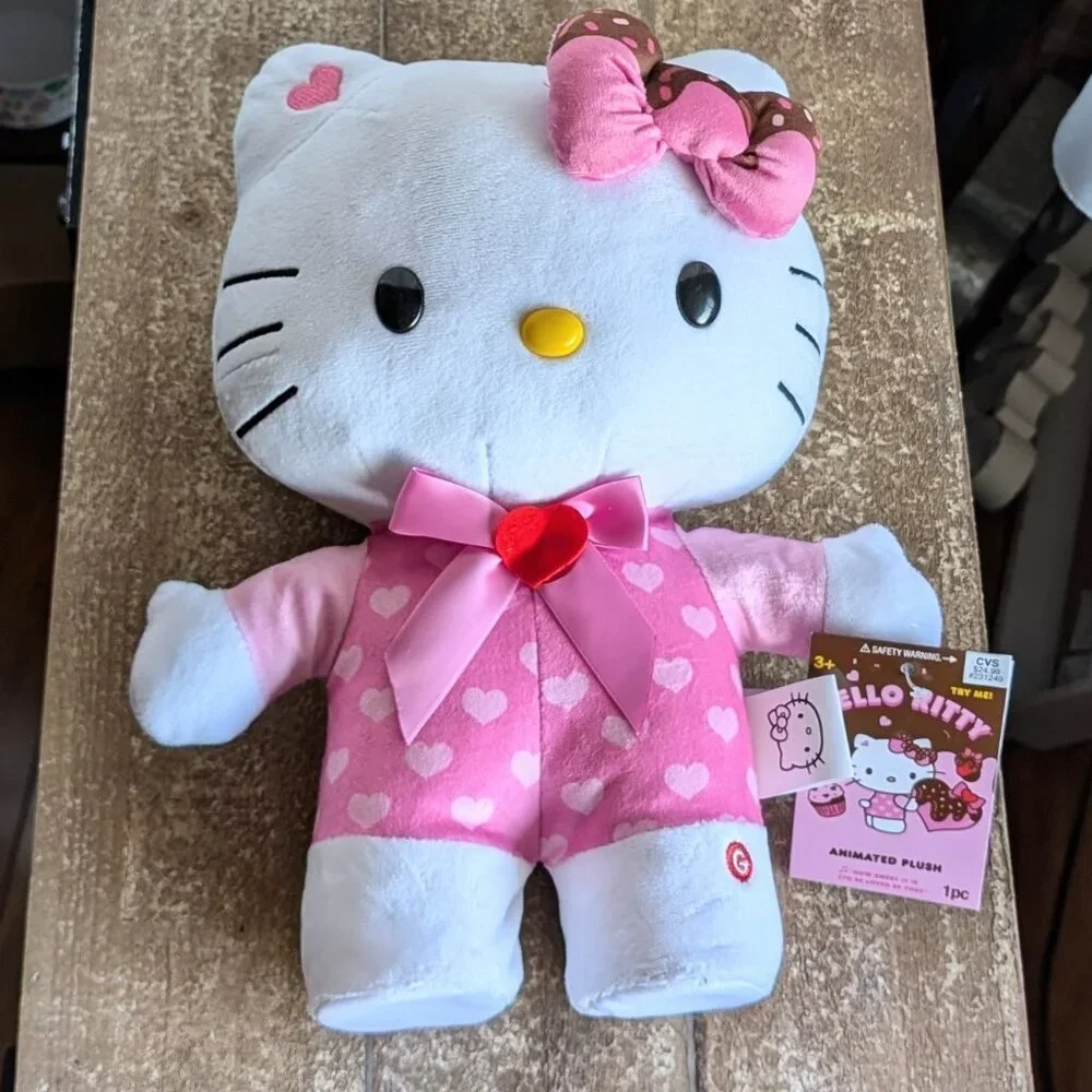 Sanrio Hello Kitty Valentines Day Animated Side Stepper Plush NWT - Picture 2 of 8